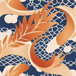 a close up view of an oriental art design