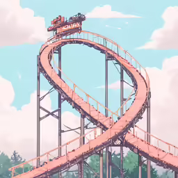 a roller coaster ride for the amusement park