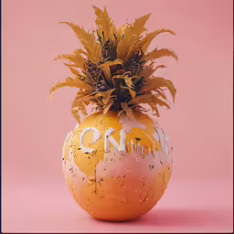 a colorful object is sitting on the surface