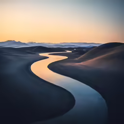 the water has been flowing over some hills