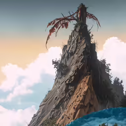 a bird flies near an icy mountain cliff