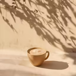 a cup with water on the outside is placed near a plant