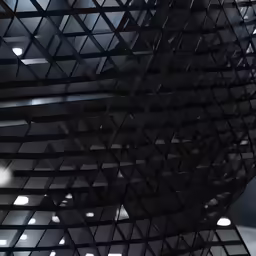 a building with several windows and lights