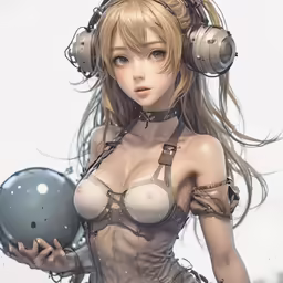 anime artwork of a woman with headphones on