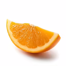 orange cut in half on a white background