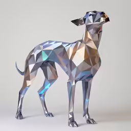 a low poly style picture of a dog