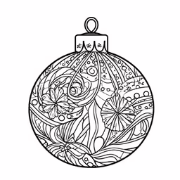 a drawing of an ornament with a candle on it
