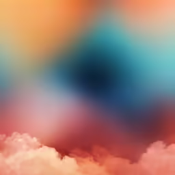 a very colorful and blurred background with clouds