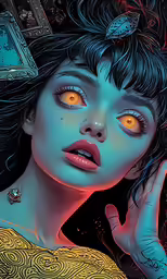 a beautiful young woman with an odd look on her face
