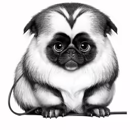 a small monkey is sitting on the ground