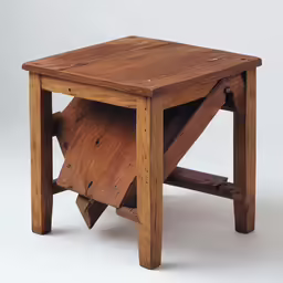 a rustic wooden table made with wood planks