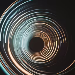 an abstract photo of a circle with long exposure