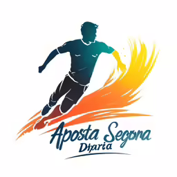 a soccer player running with an orange and blue wave