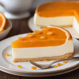 the dessert is on the plate with the rest of the pie