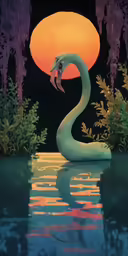 the bird is flying towards the water while staring down