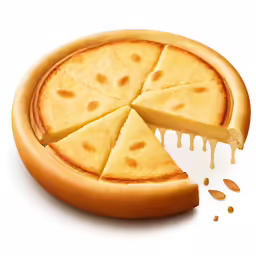 a sliced cheese pizza with a knife missing