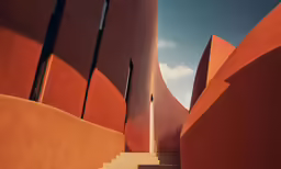 steps leading into a building on the side of a hill