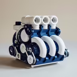 the blue and white mechanism for some sort of device