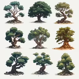tree illustrations that i have done for a game