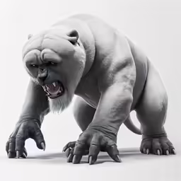 the dog appears to be snarling while showing its teeth
