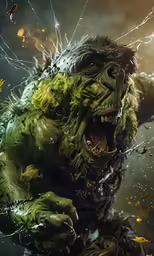 the hulk action hero that appears to be taking on the night