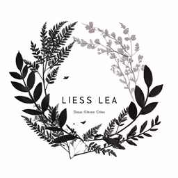 liess tea brand advertisement, with leaves and branches