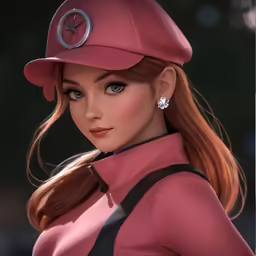 an animation character wearing a pink outfit