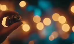 a hand is holding an old style lighter
