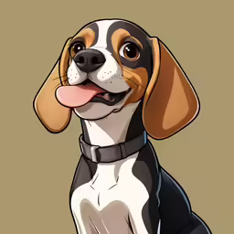 a dog in an orange and black collar