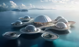 the concept for an artificial floating building has been designed