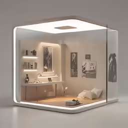 the room is filled with many items on display