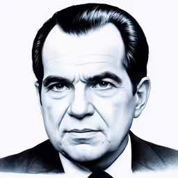a portrait painting of a man with his head tilted forward