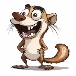 an illustration of the cute character of the rat, with big eyes