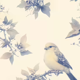 a bird is sitting on a branch outside