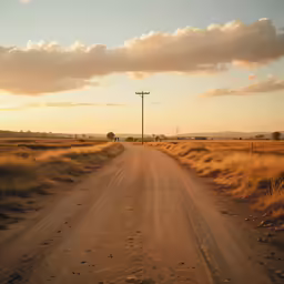 an empty dirt road is in the middle of the plains