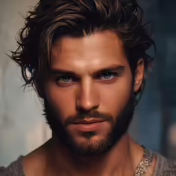 a man with a beard has frecks on