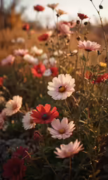 flowers in the sun shining on them