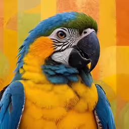 this colorful bird has a black beak and yellow wings
