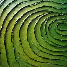 a background of green wavy water drops