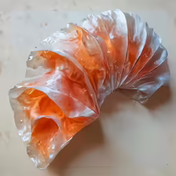 a piece of plastic wrap is shown on a table