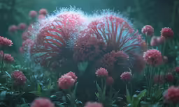 an image of some flowers on the ground