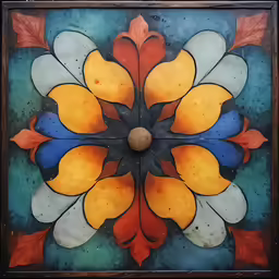 an art work showing various colors of paint