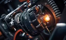 the image shows a close up of the inside of an industrial machine