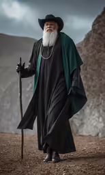 a wizard posing for a photo on a field