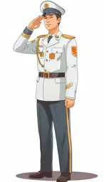 a man in uniform saluting the salute