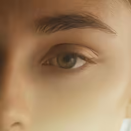 an open human eye showing the structure of its skin