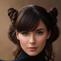 a woman wearing a black top with braids and a ponytail
