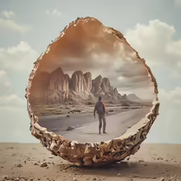 a man is standing in the middle of a road