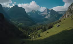 a scenic area with many different mountains in the distance