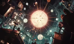 an animation scene of a futuristic city